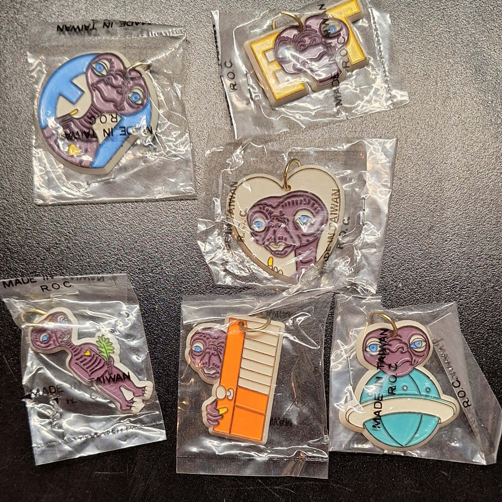 ET Pendants Purple and Orange  Jewelry Set